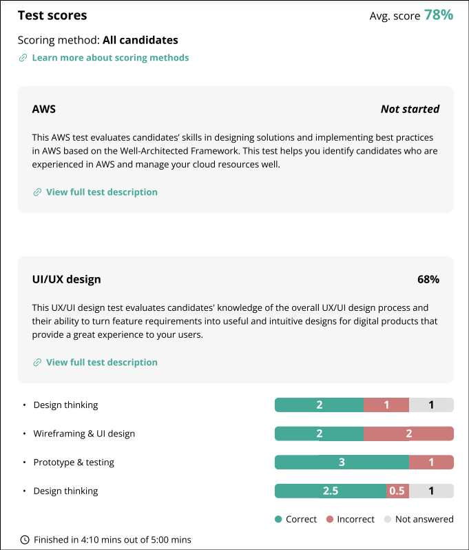 Downloading and sharing results – English